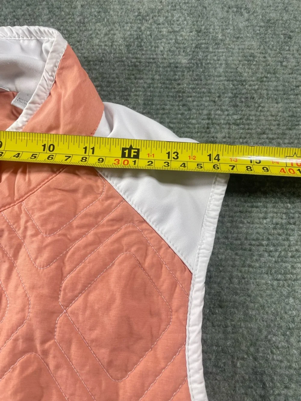 Peter Millar Peach, Navy & White Quilted Vest — Colorblock Style - Picture 6 of 13